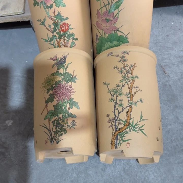 紫砂紫砂花盆破损补发高度22口径14四只