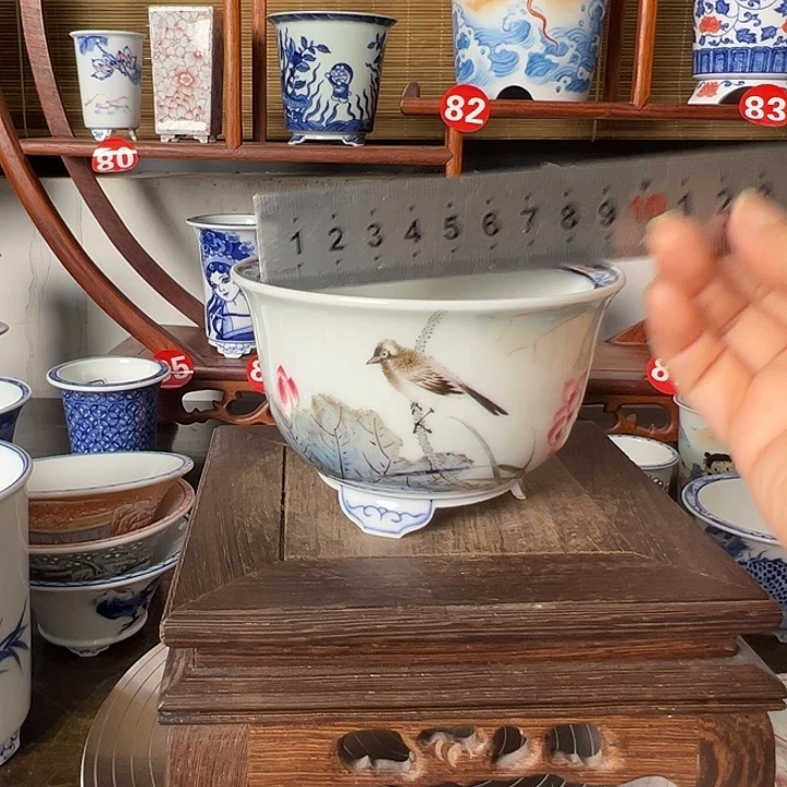 墨奈手绘绘陶瓷花盆