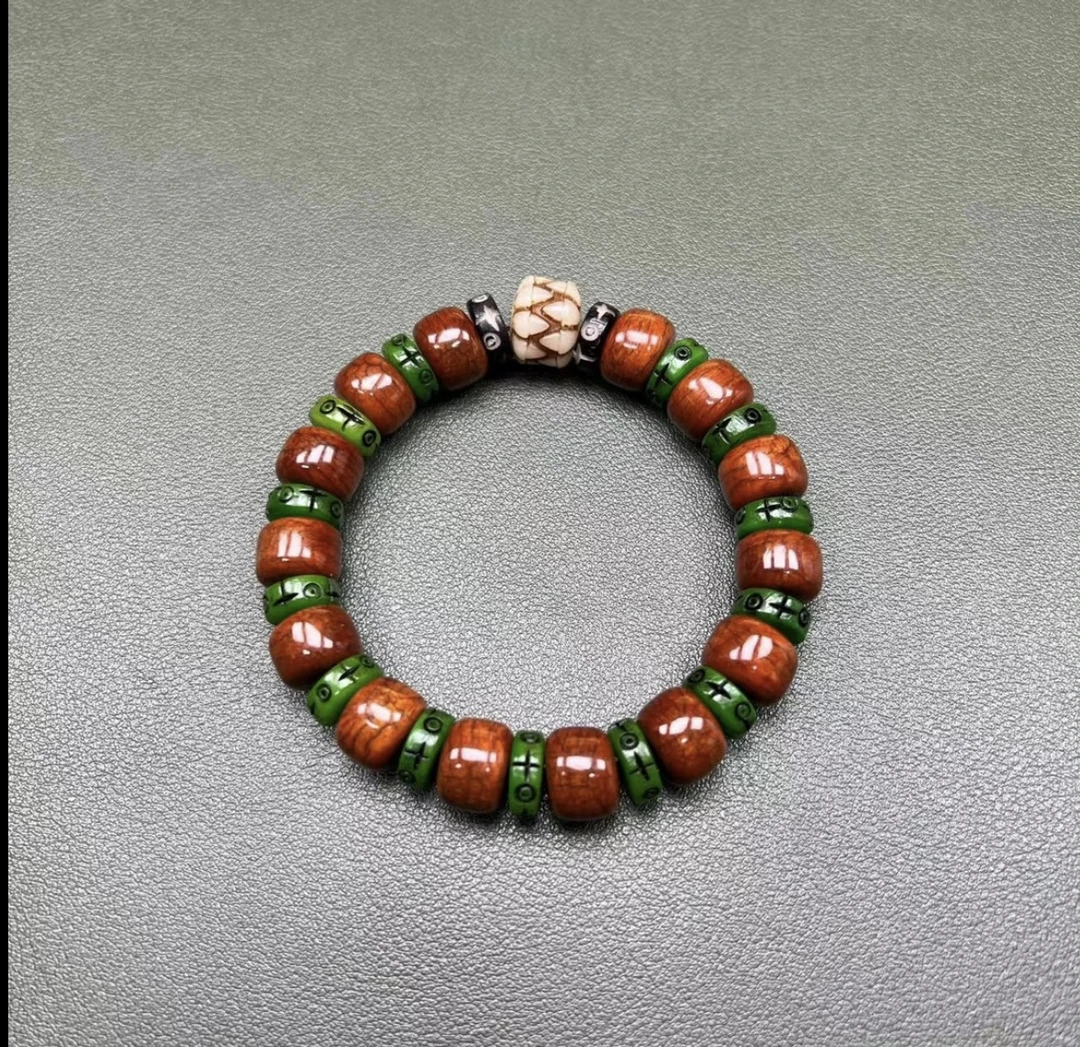 非金属珐琅手链 藏式高端吞噬手串