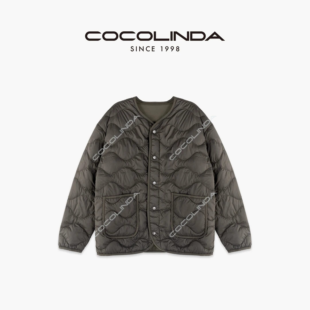 COCOLINDA | 90白鸭绒男女CP无领轻薄廓形功能型羽绒服Y2370