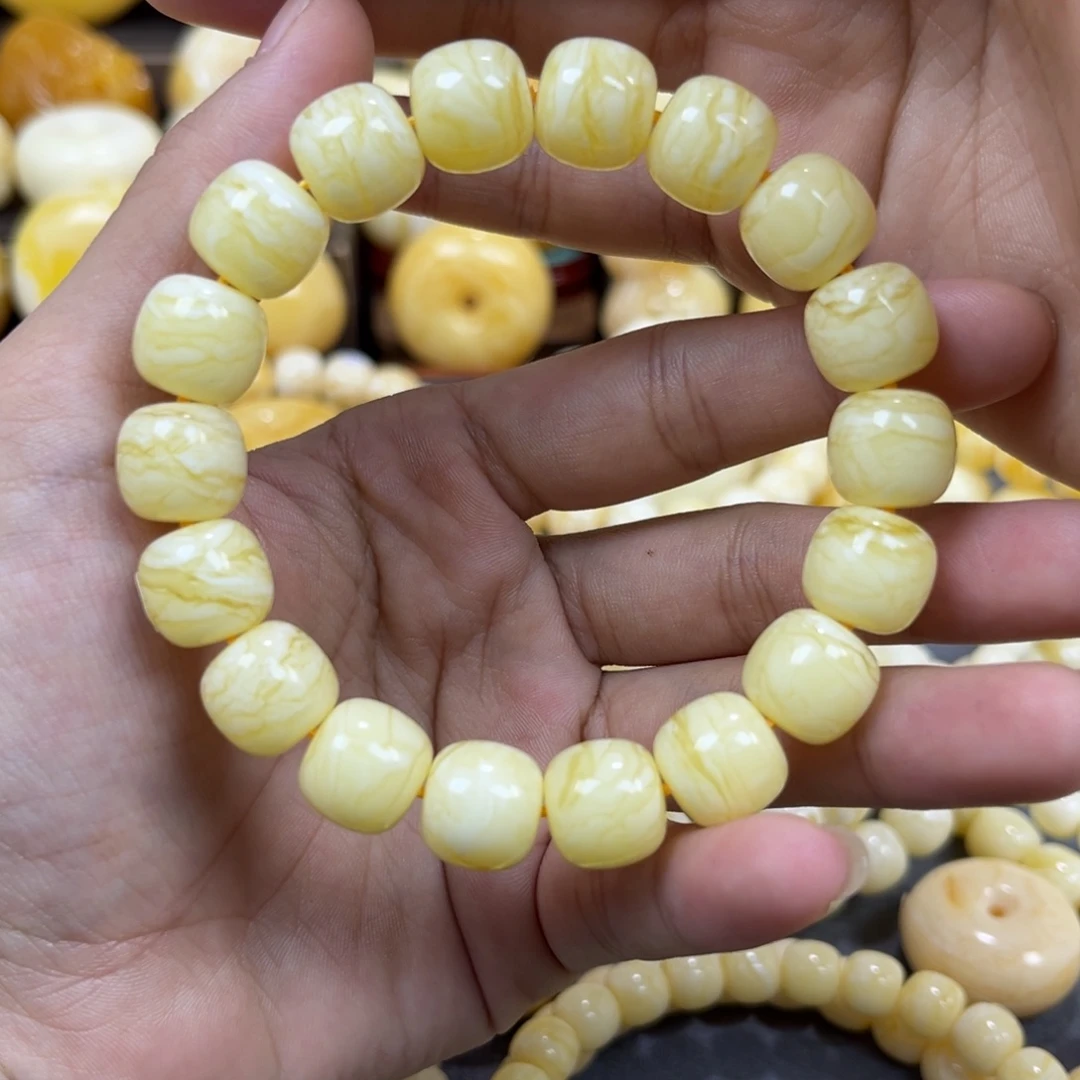 琥珀未镶嵌手串同料老邢手串12mm