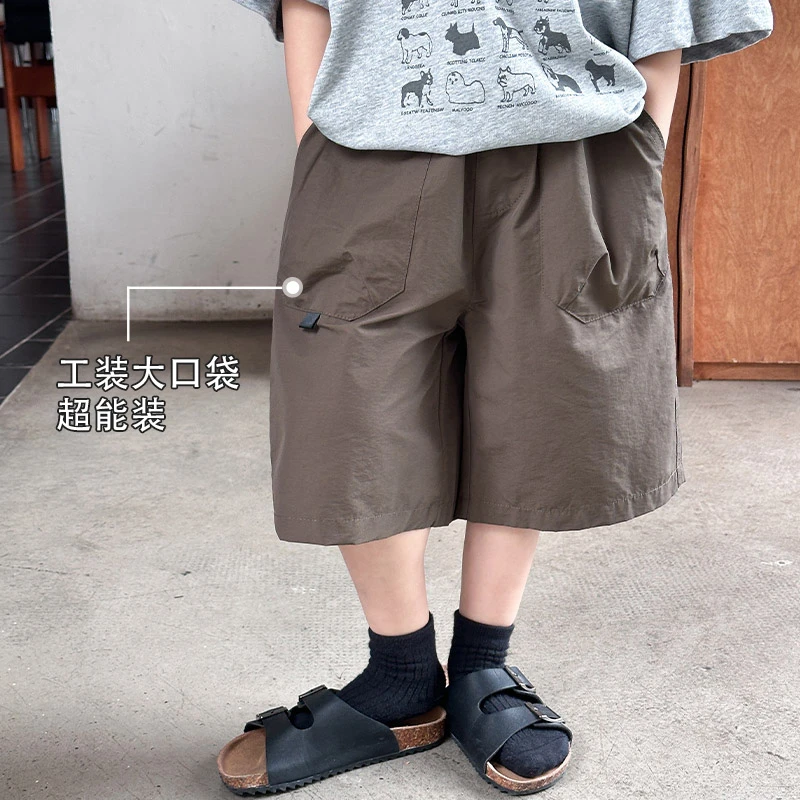 童装儿童裤子轻薄工装短裤夏季2025新款夏装中大童男孩休闲五分裤