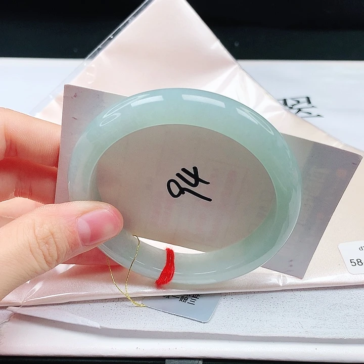 翡翠手镯未镶嵌缅甸天然a货手镯58