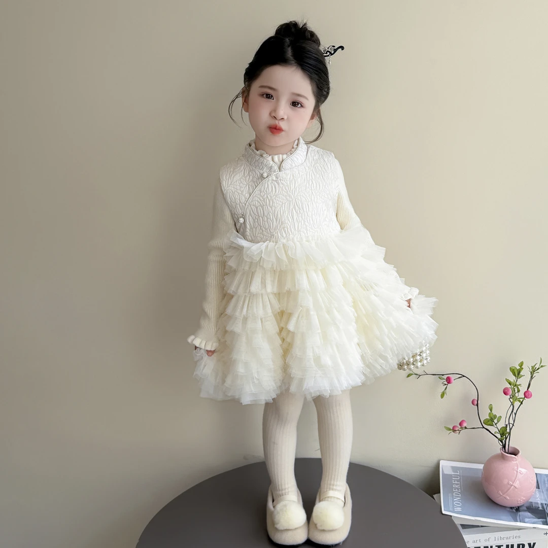 女童仙女背心裙套装女宝宝冬款裙子