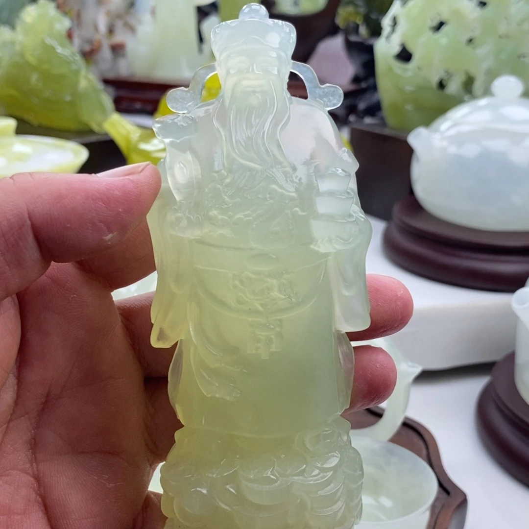 岫玉未镶嵌四大名玉摆件