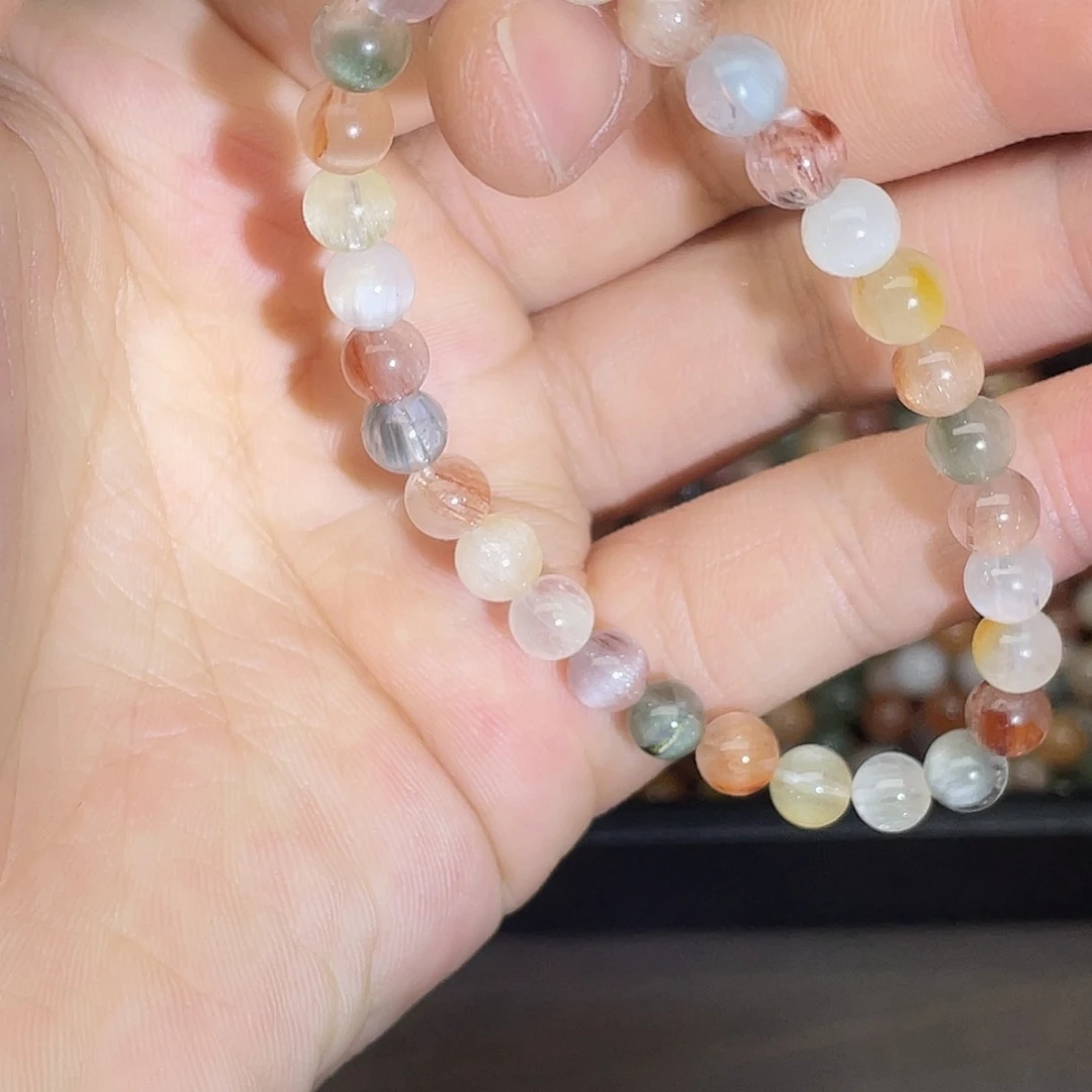 手链水晶未镶嵌彩兔毛6.4