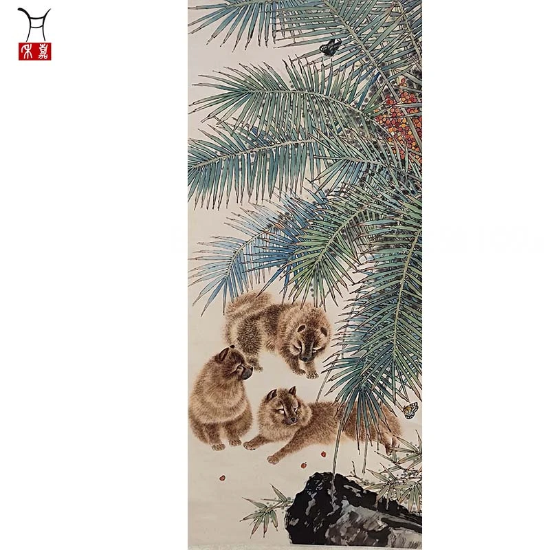 B1018狗立轴109x52/5.1平尺