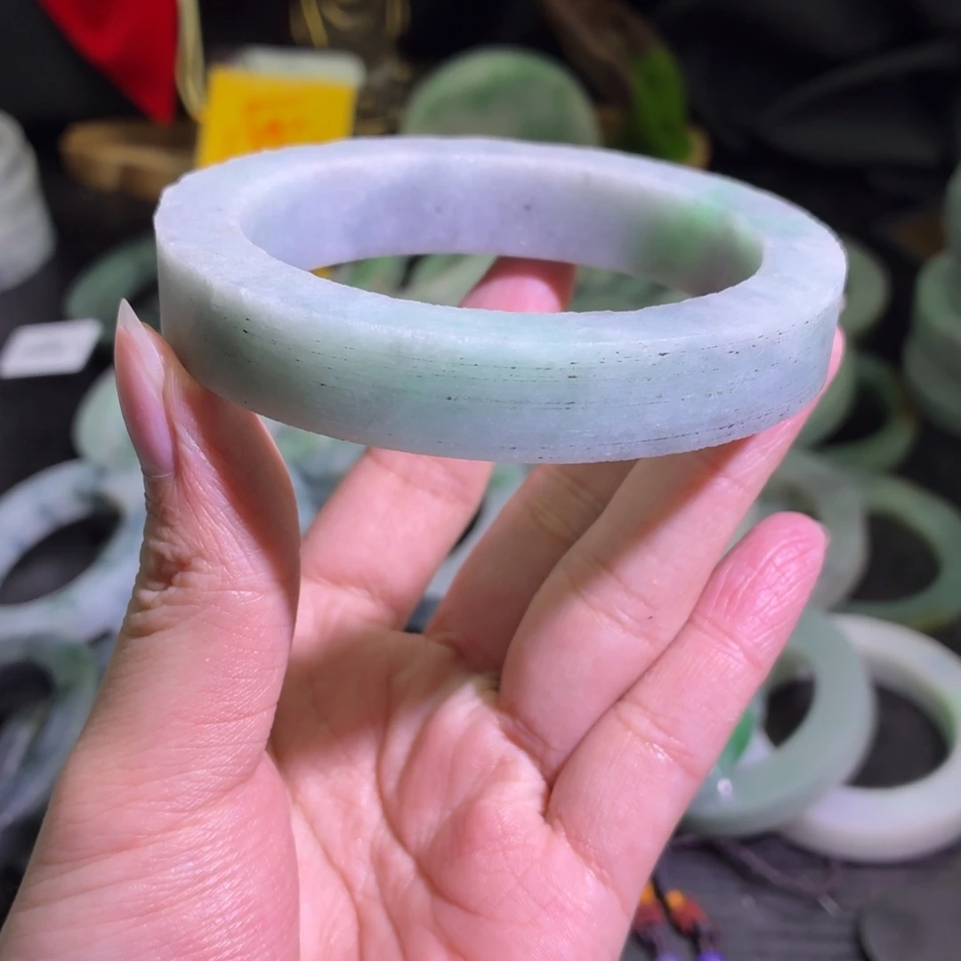 定制翡翠未镶嵌天然翡翠A货毛胚手镯定制