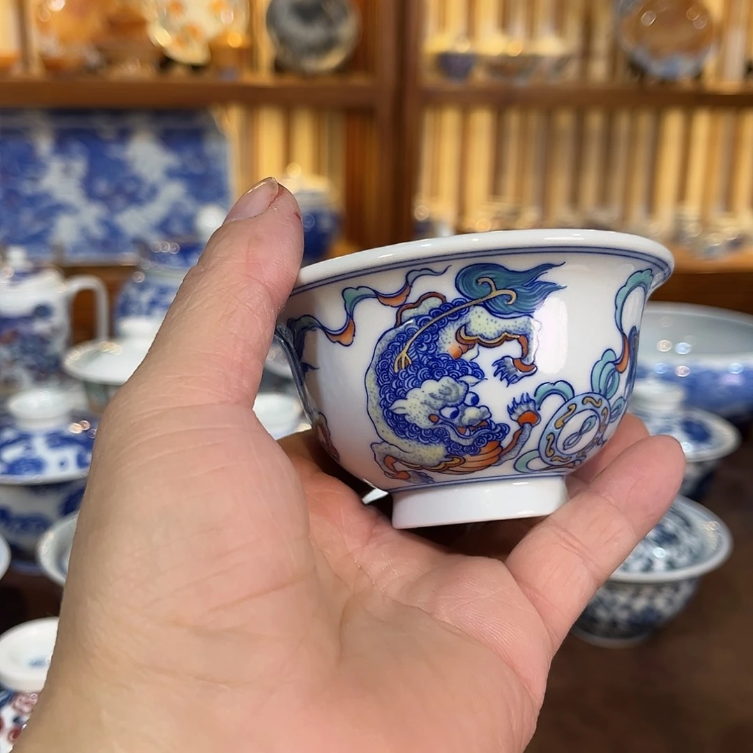 錡镇堂手工手绘压手杯