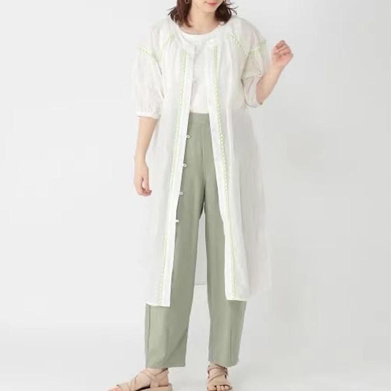 （高腰垂感哈伦裤）复古经典半松紧腰显瘦纯色休闲哈伦裤H