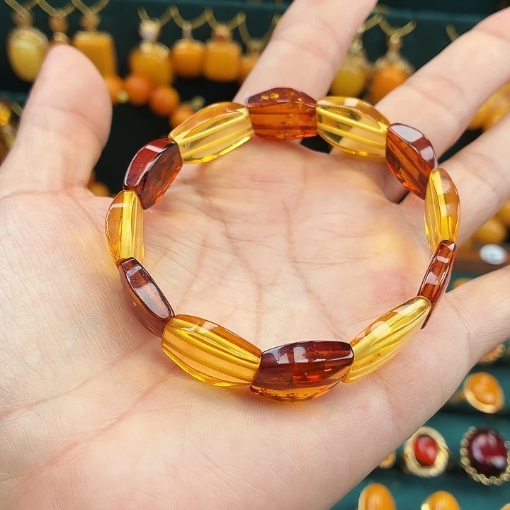 琥珀未镶嵌手链欧版手排