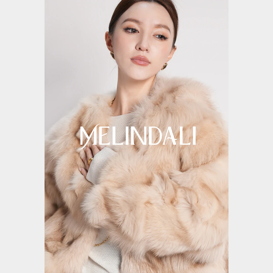 Melinda Li【琥珀狐】黑标芬兰进口sagafurs蓝狐宾霸里狐狸毛皮草