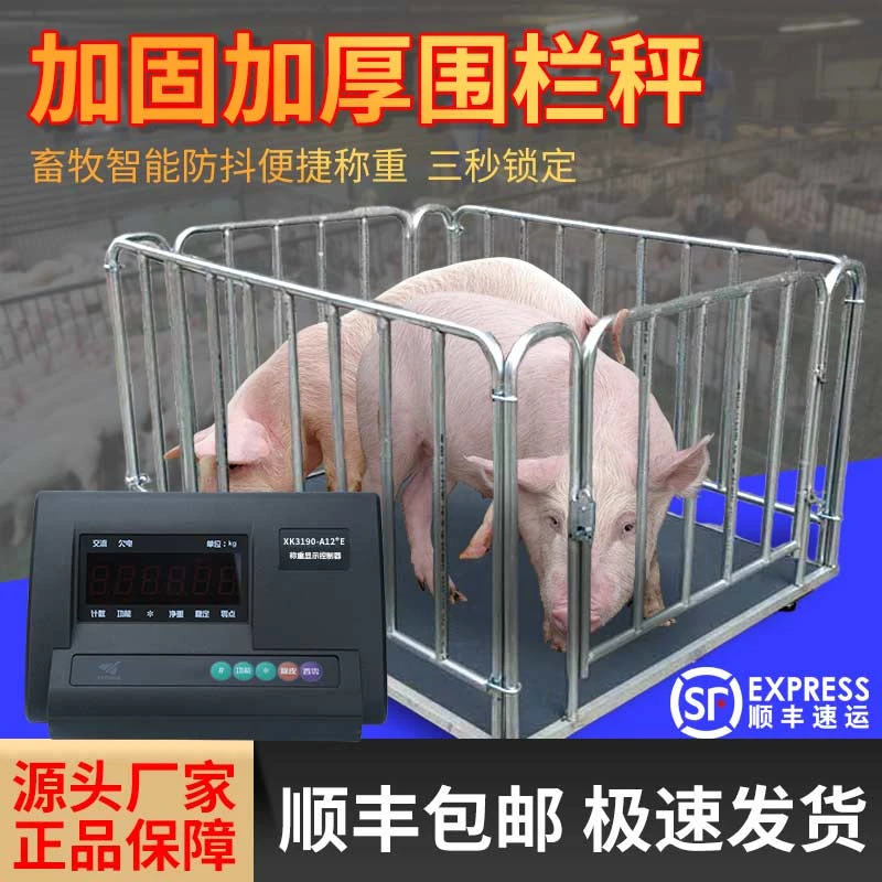 高精度电子地磅秤工业级防水台秤牛羊猪称重物流仓库货运称3吨