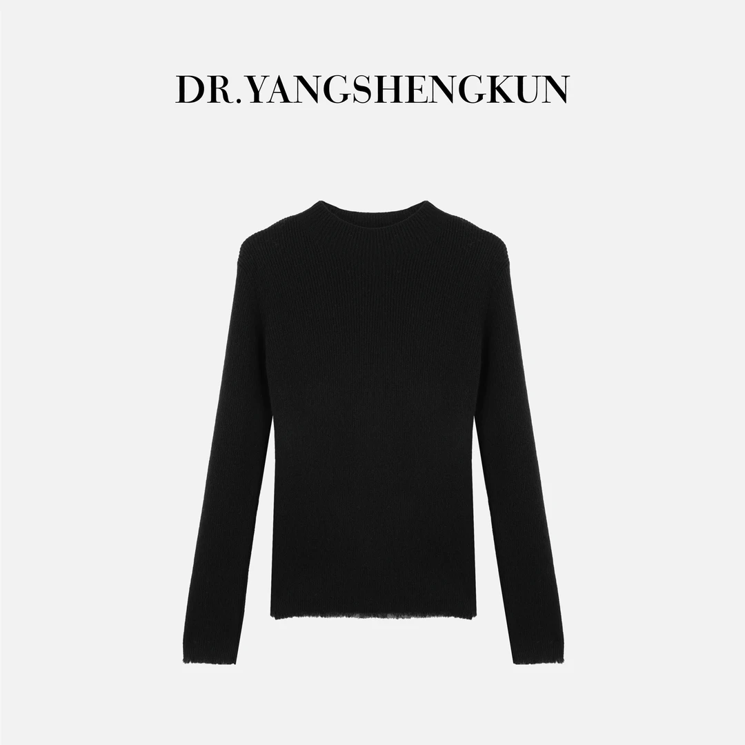 杨圣坤2025秋季新品舒适百搭半高领修身显瘦羊绒针织衫SL2581105