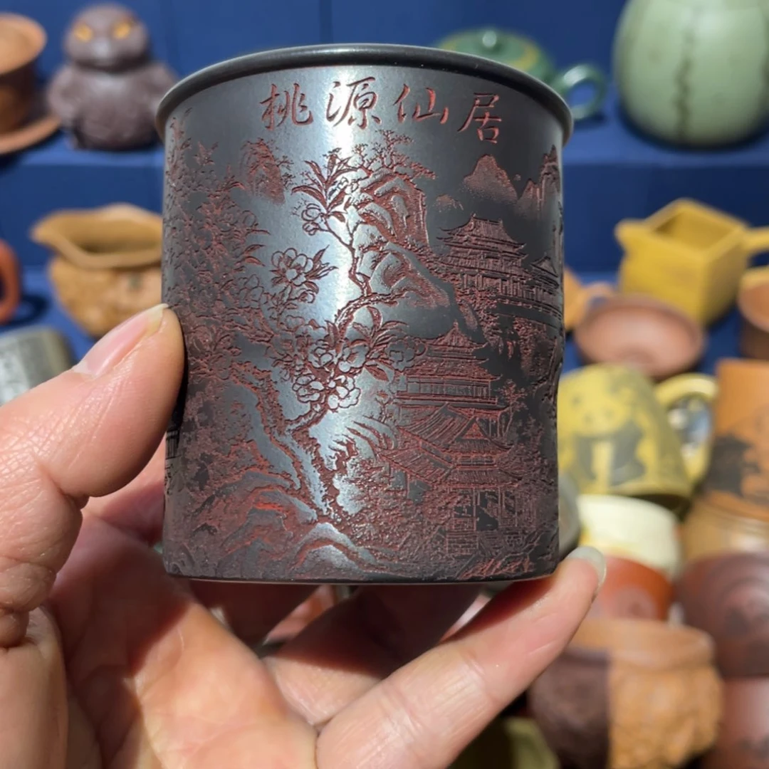 原矿紫砂手工主人杯