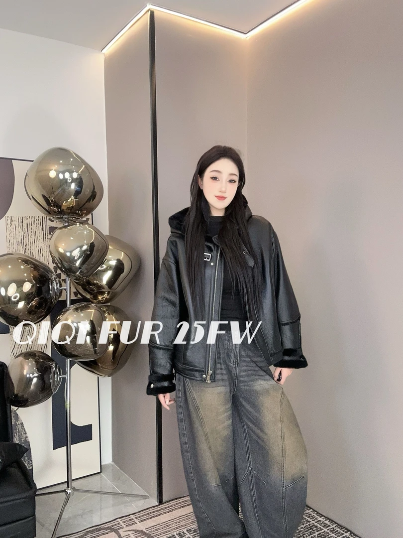 【琪琪推荐】XIASIQING｜25FW 030 新款时尚休闲皮毛一体外套