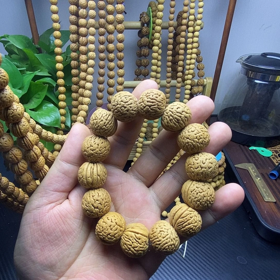 桃核手串20+苹果园桃核单圈