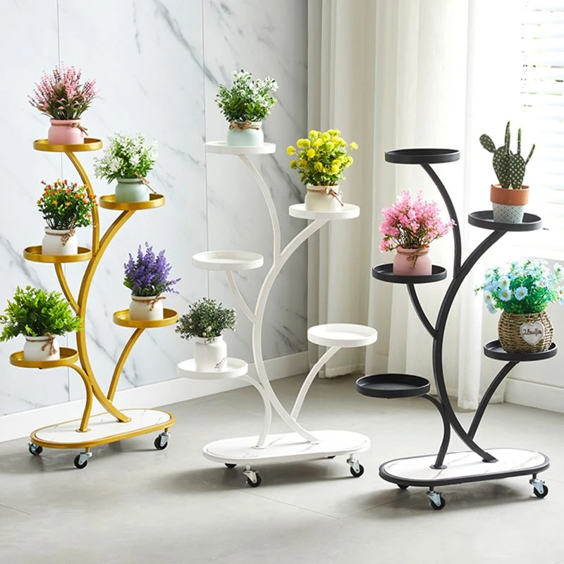 花架子轻奢多层客厅落地式阳台置物架多肉手工铁艺花盆托架摆放架