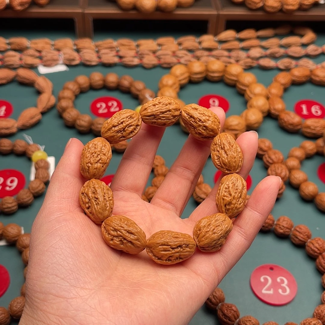 文玩核桃手串17尺寸枣