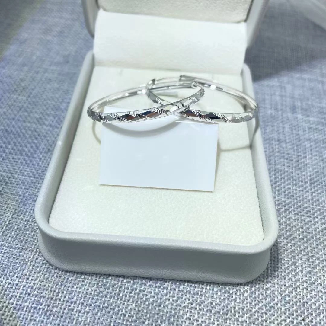 PT950 铂金耳饰  简约时尚耳圈 内径约40mm面宽约3.2mm  S 29007