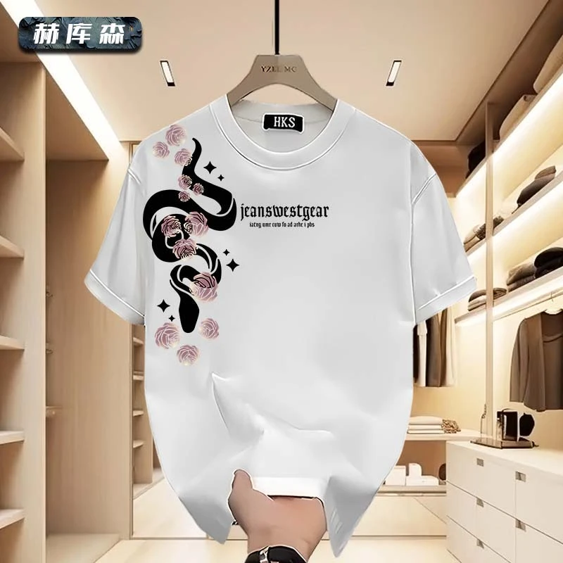 町熙格夏季个性重磅纯棉圆领短袖t恤ins潮流百搭宽松时尚上衣服