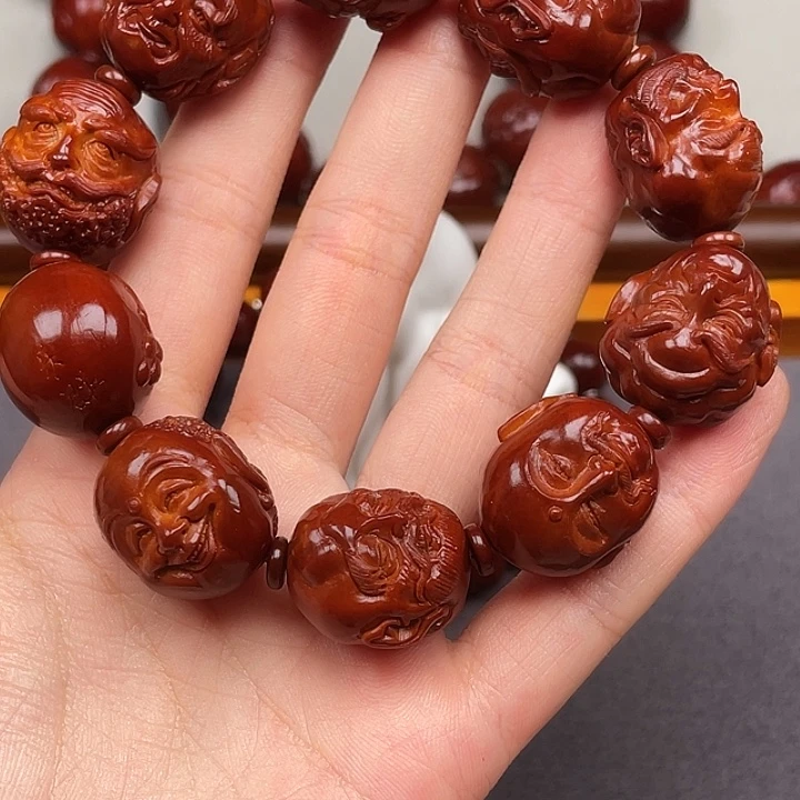 缘***此橄榄核手串/手链十八罗汉