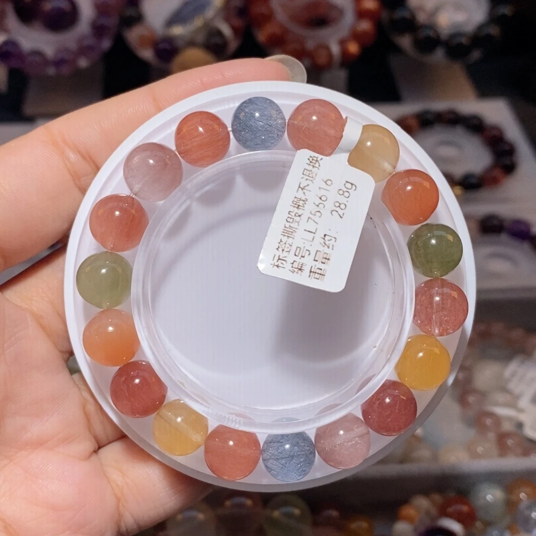 未镶嵌手链水晶彩兔毛手链10.5