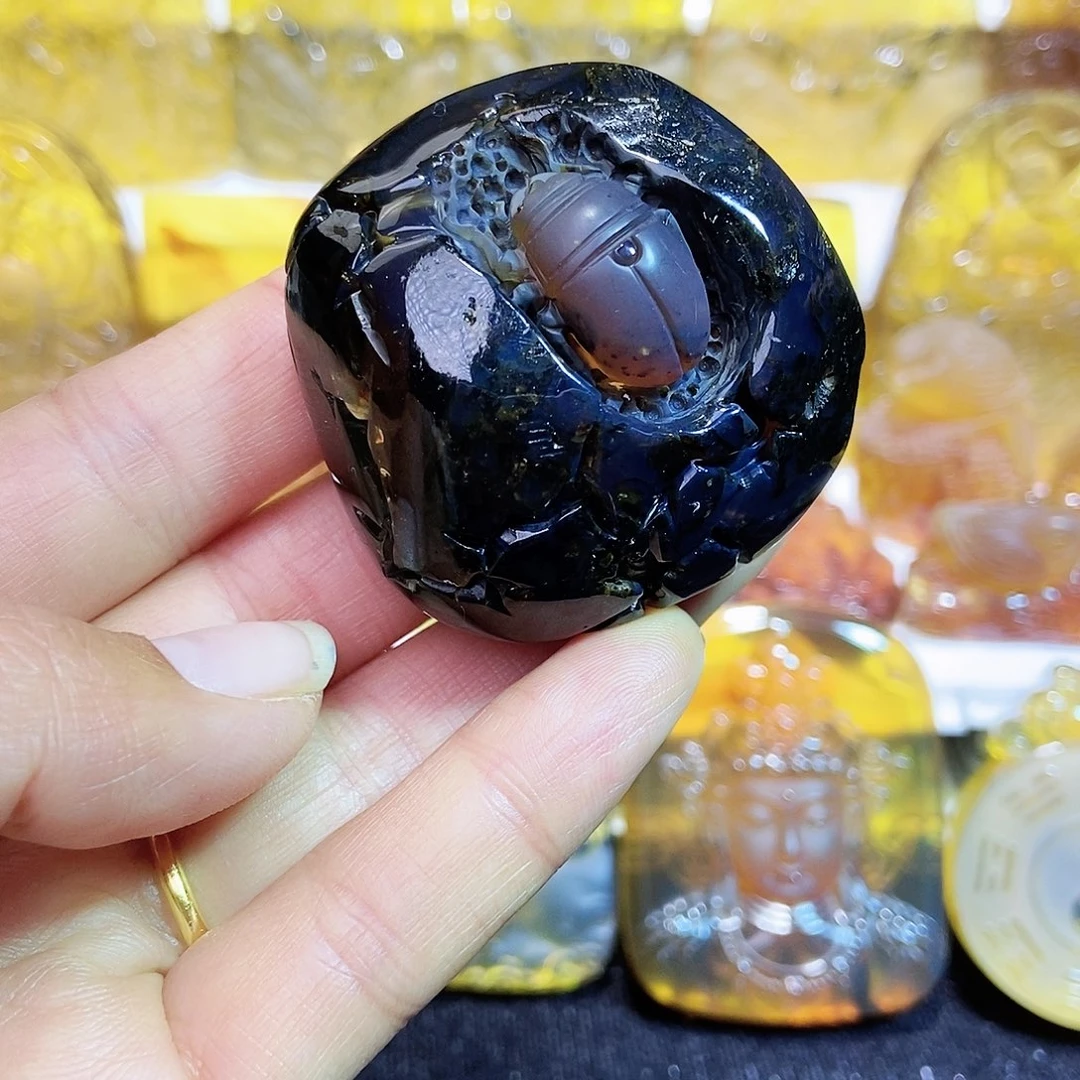 琥珀颈饰未镶嵌甲壳虫63