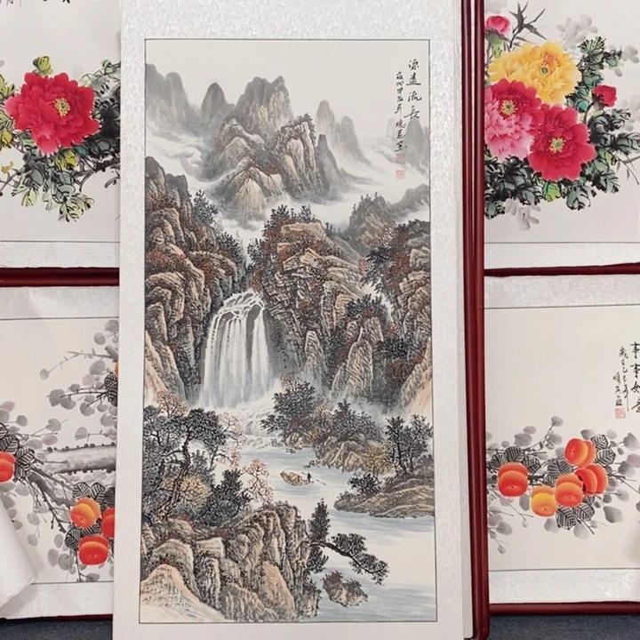 国画165*85尺寸带框包邮发货