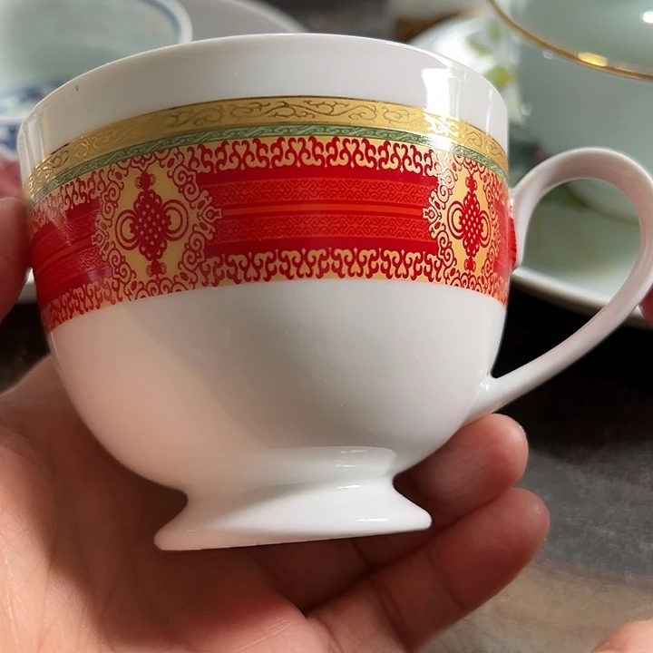 红叶海瓷咖啡杯300毫升