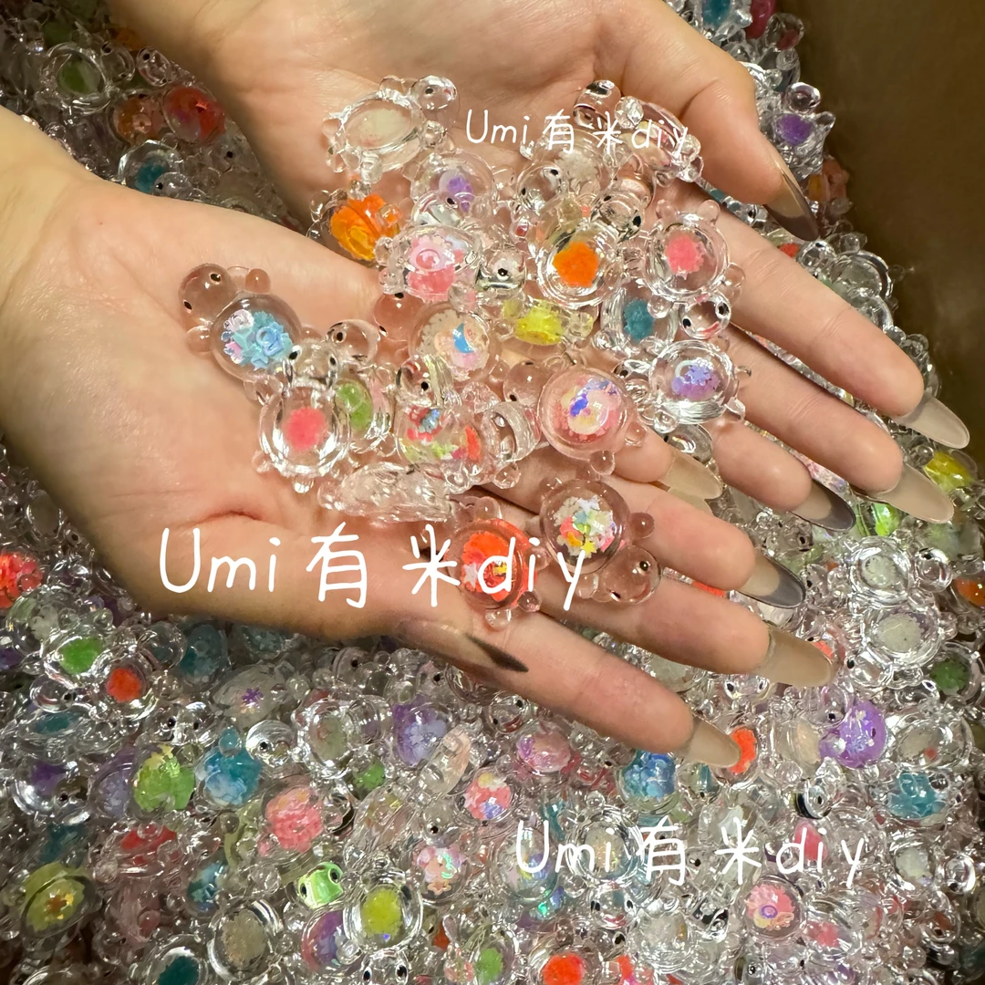 【六人成团单】卡通透明亮片（夜光）手指乌龟摆件diy装饰挂件