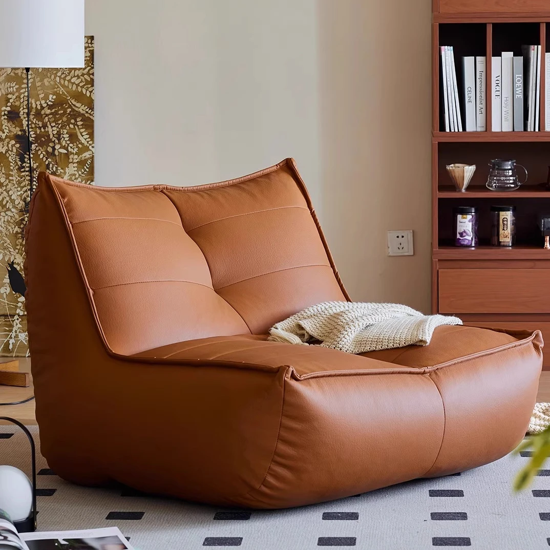 懒人沙发单人榻榻米可躺可睡卧室阳台小沙发窝窝椅网红毛毛虫豆袋