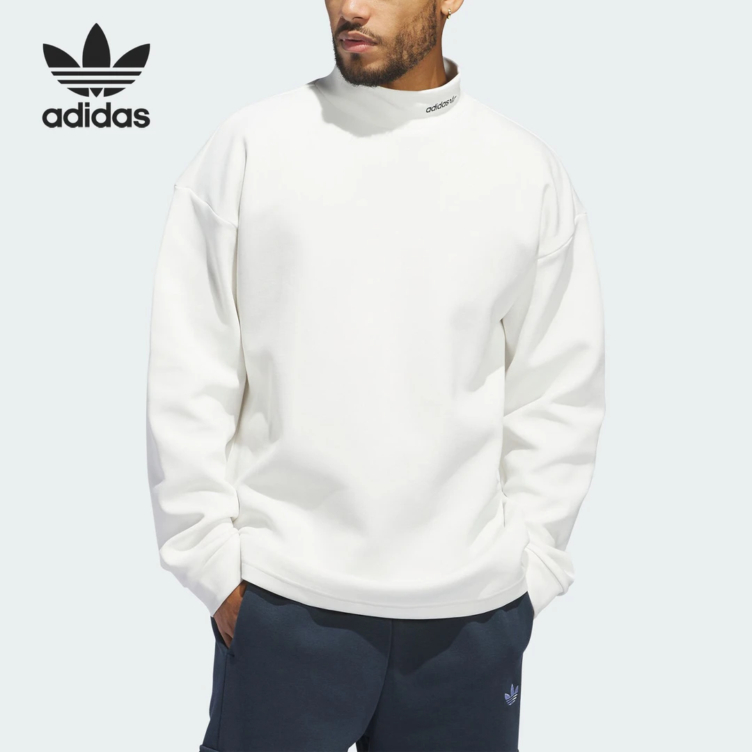 Adidas/阿迪达斯~三叶草男女款半高领运动休闲卫衣IY7377