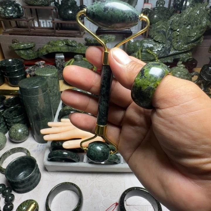 未镶嵌蛇纹石玉按摩棒