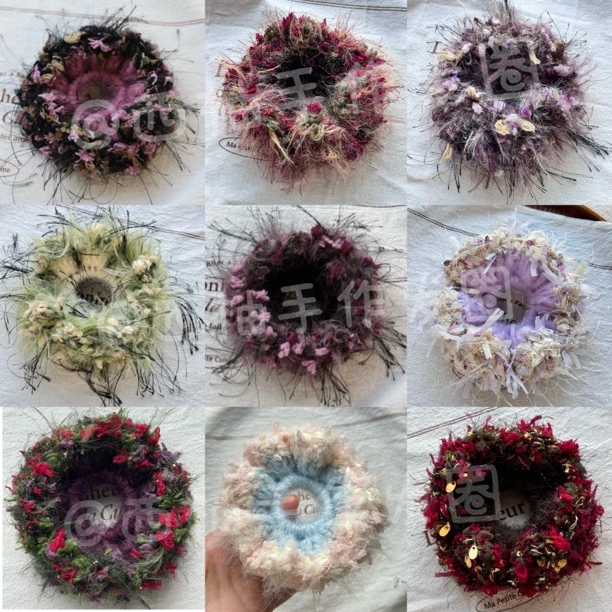 【花园系列】混线发圈氛围感高级感ins风 丸子头神器西柚手作