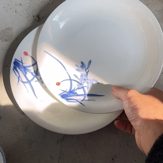 盘8寸窝盘两个陶瓷陶瓷