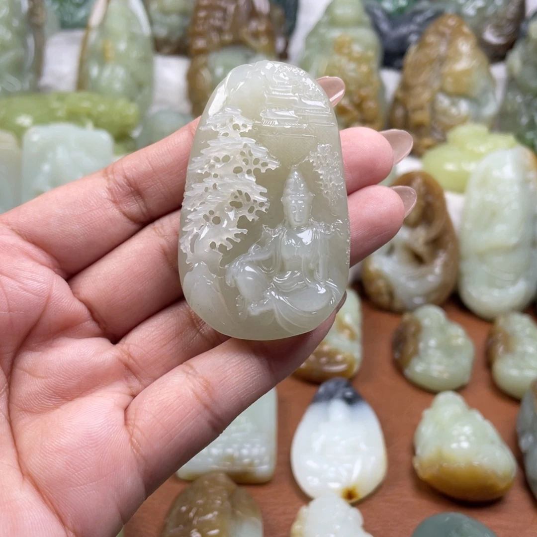 和田玉未镶嵌颈饰