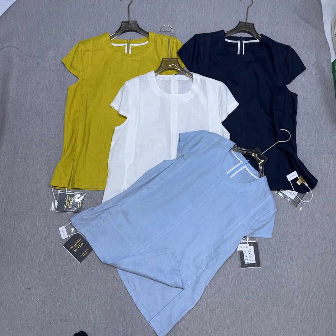 新款616时尚百搭亚麻衫(卡码拍小)