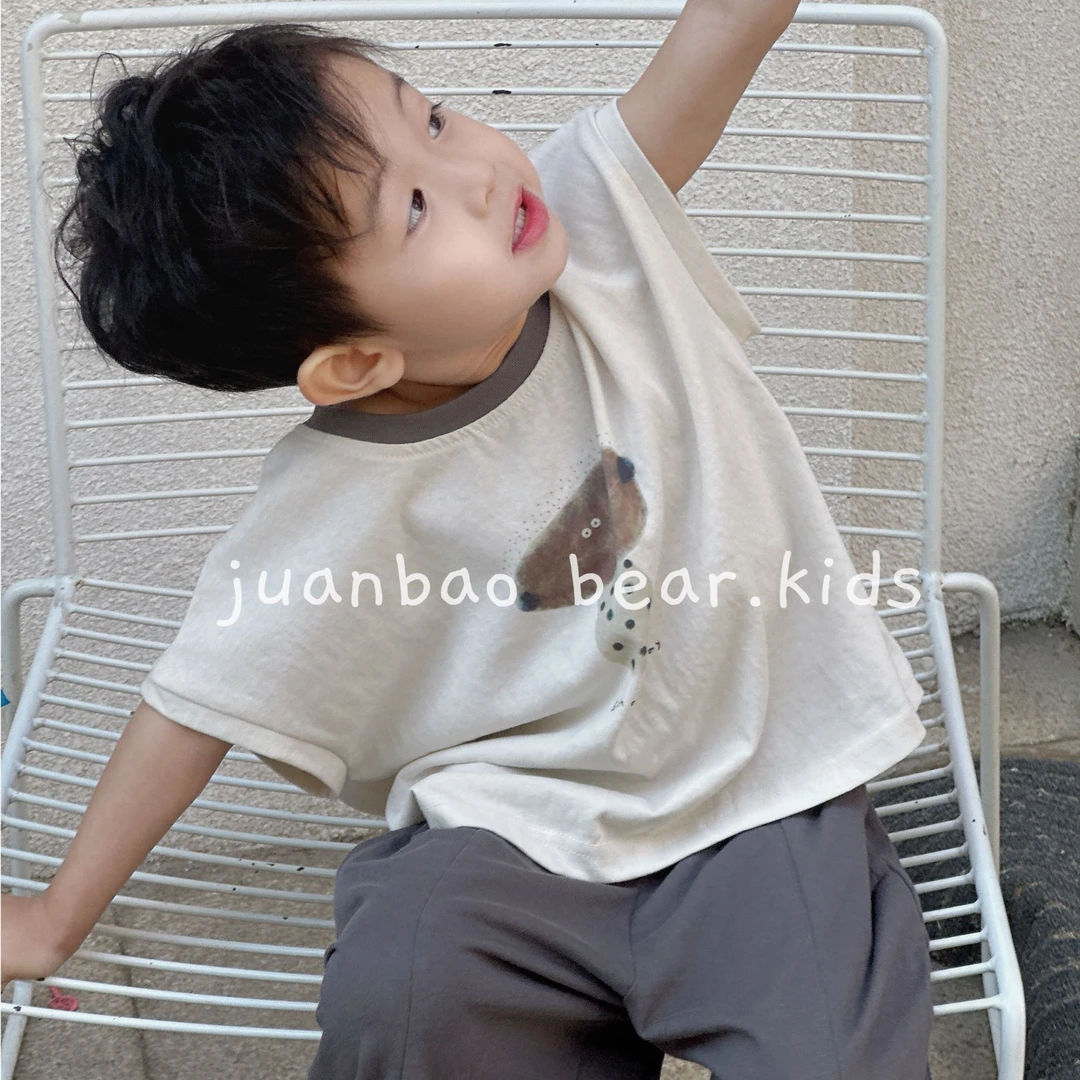 小蘑菇抽象背心T恤【95%棉】透气百搭背心无袖品质童装透气舒适百搭