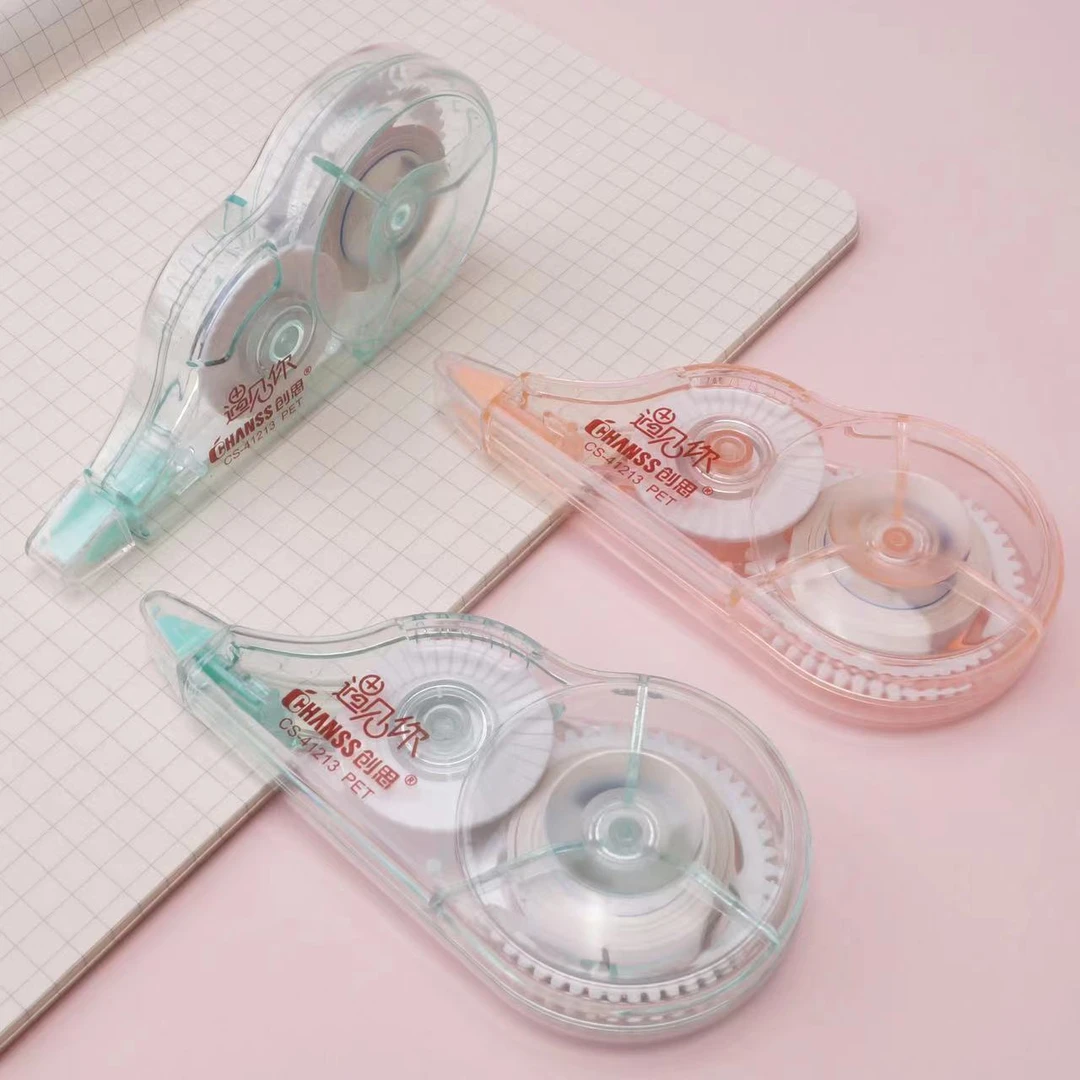 学生专用大容量顺滑涂改带高颜值透明无痕修正带