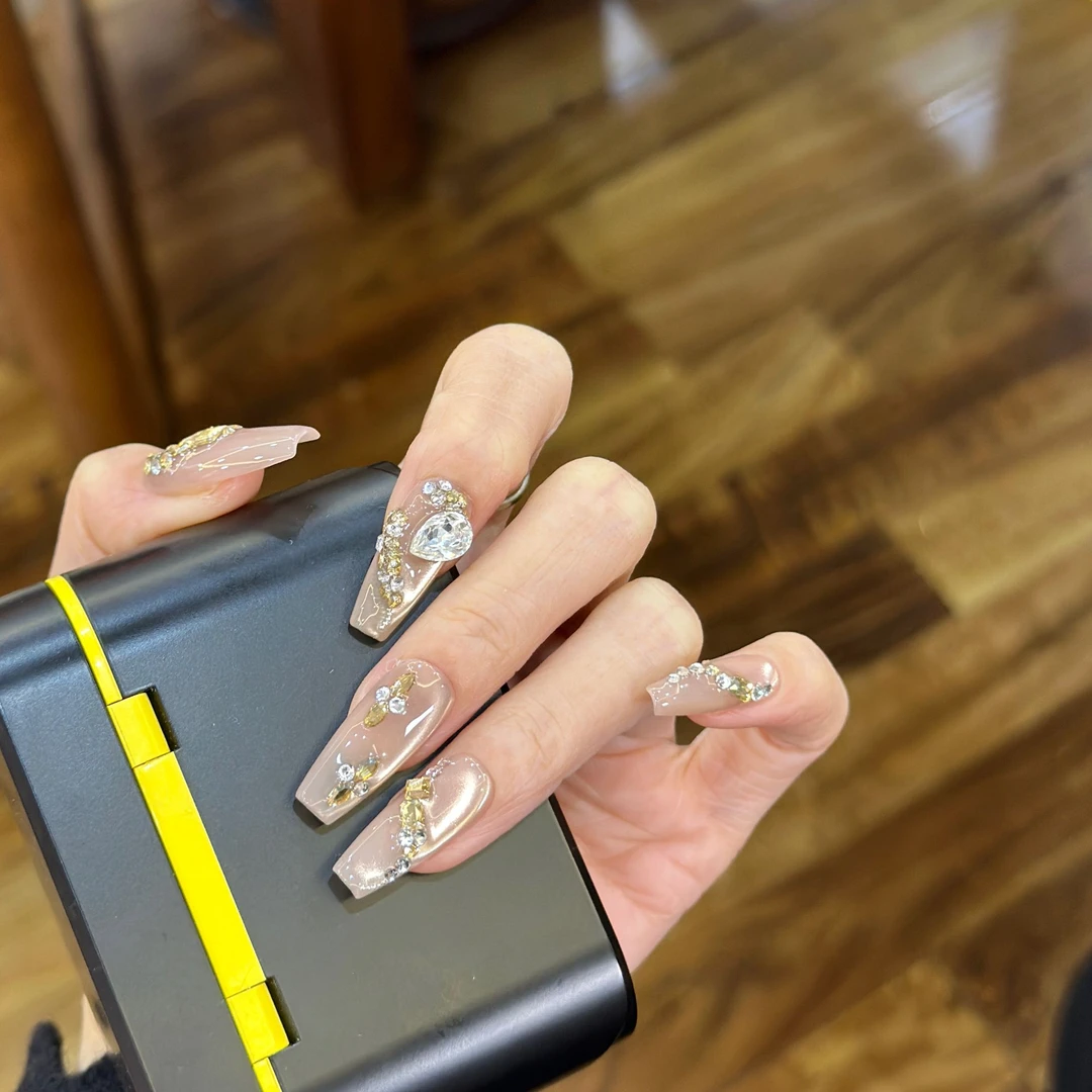 蛇来运转 施家全华 手工定制穿戴甲美甲成品美甲贴片10片