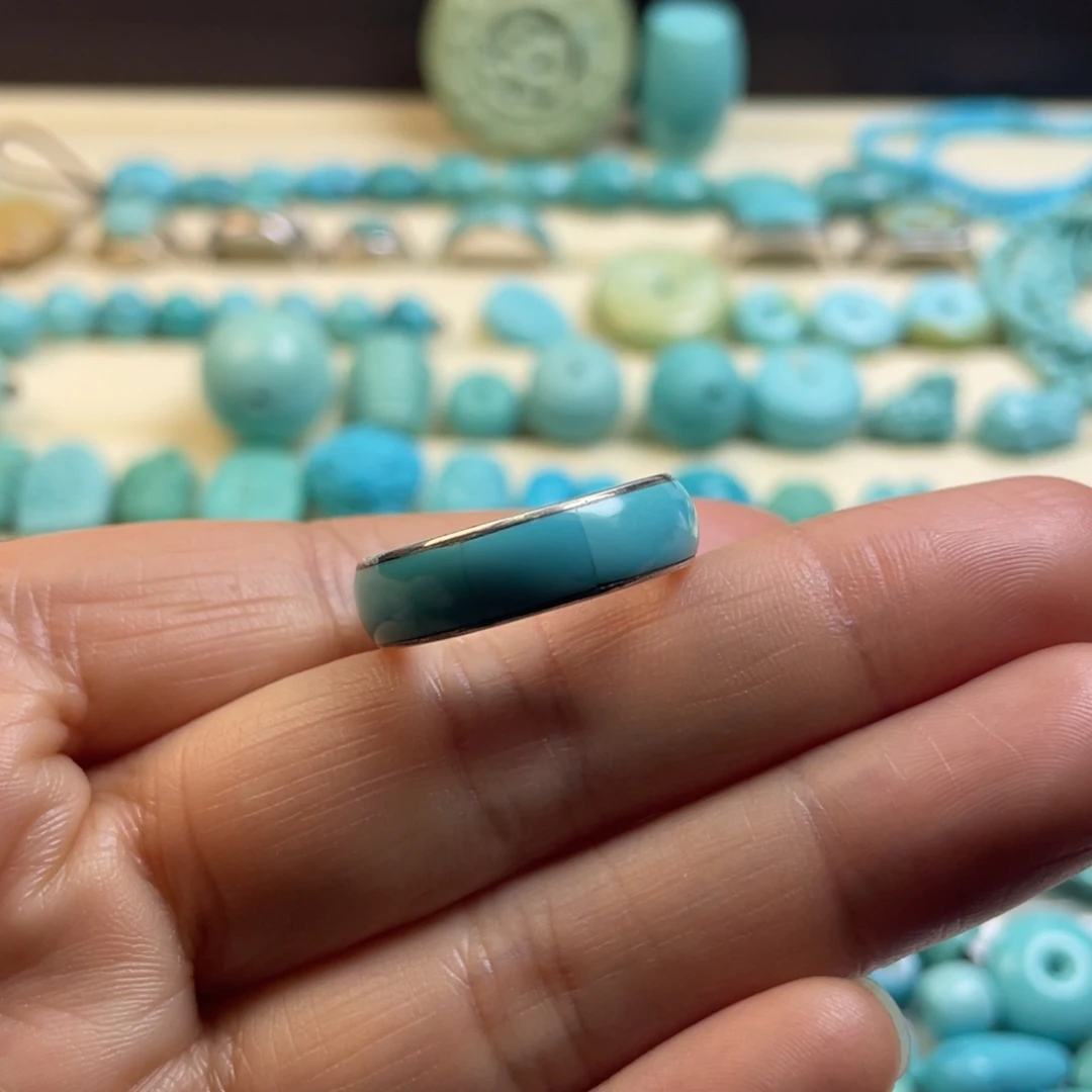 绿松石银S925镶嵌颈饰