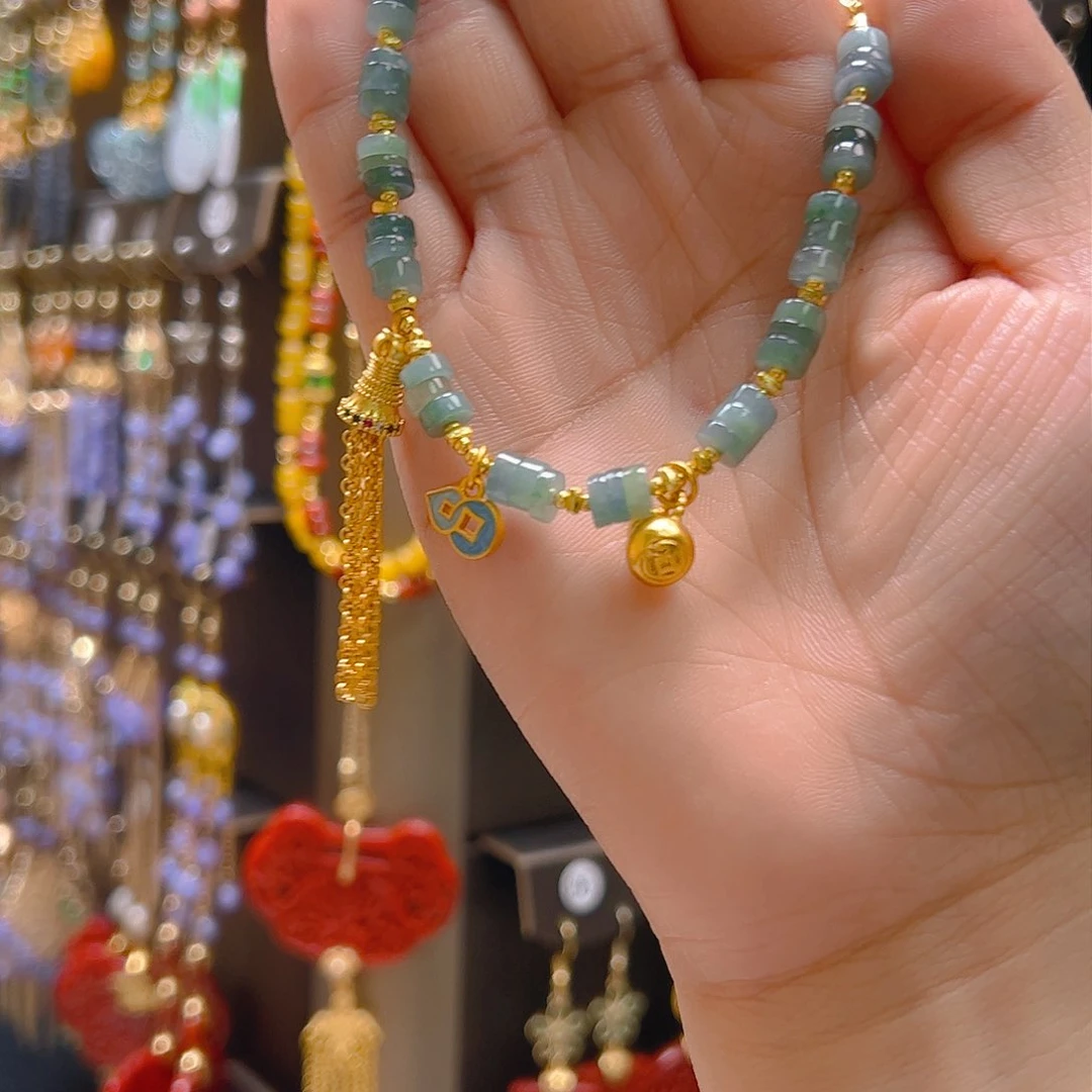 翡翠合金耳饰翡翠