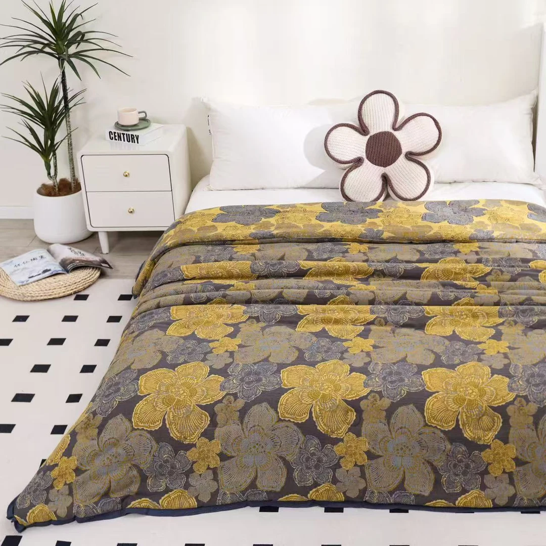 【木槿】200*230cm 高端定制色织提花驼绒被