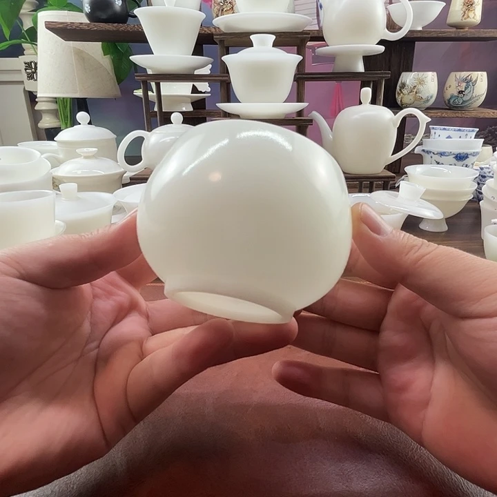 隐唐窑/璞玉素烧自生釉170ml罗汉主人杯