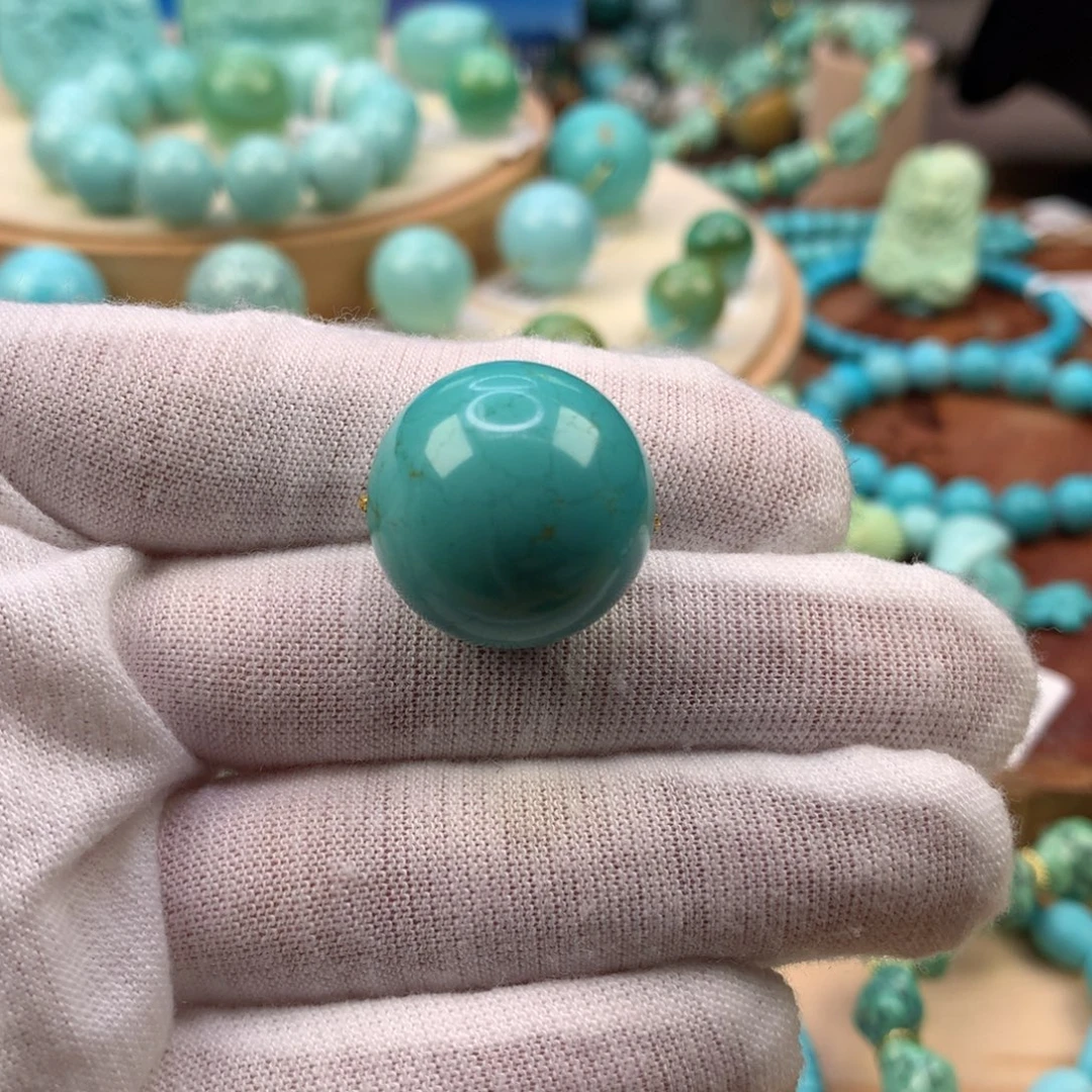 绿松石未镶嵌珠宝奇石20.1mm