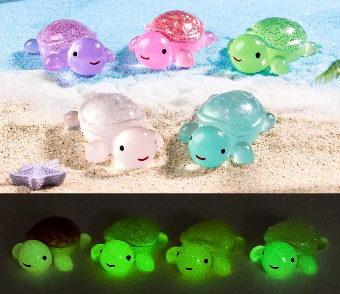 【对对碰+九宫格】4.5cm夜光细闪亮片乌龟对对碰 桌面摆件