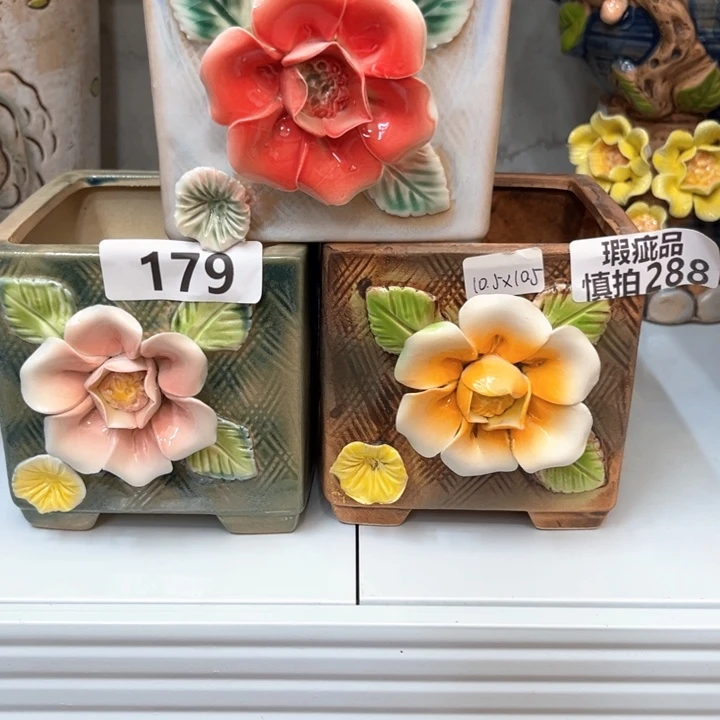 紫砂花盆粗陶材质多肉花盆