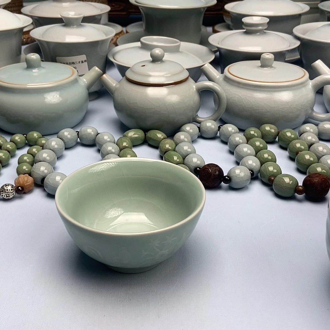 杯翠绿釉鸡缸杯原矿原釉原产地