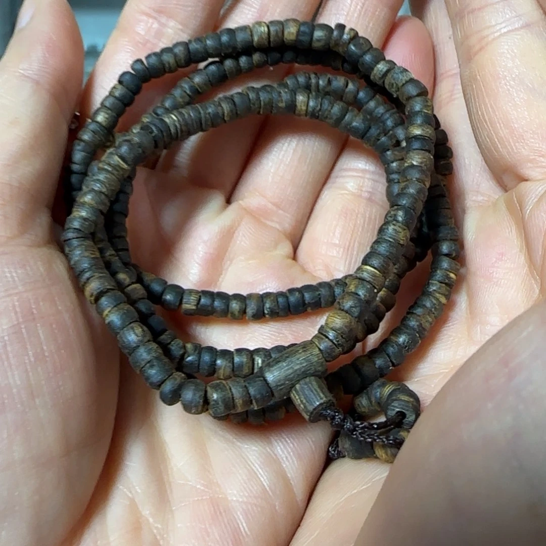 手串沉香绿奇楠沉香沉水片珠多圈04手串
